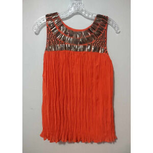 Theme | Coral Embellished Sleeveless Top Size Small